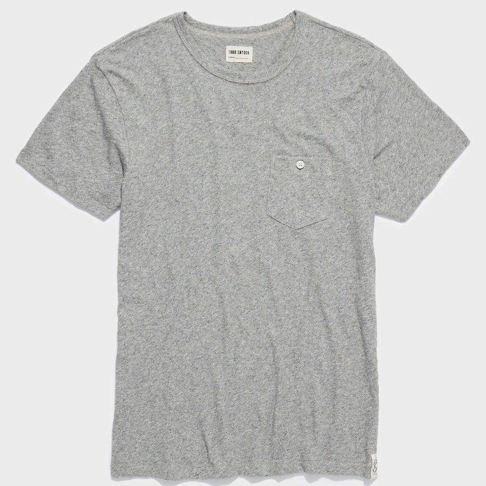 Todd Snyder Antique Heather Pocket Tee in Antique Grey Mix